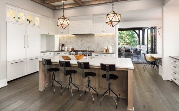 black counter high chairs island kitchen johnson british isles oak devon hardwood