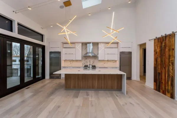 modern industrial loft light medium tones gray taupe oak portercraft sonoma cloverdale