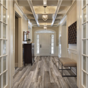 entryway grand entrance light and dark vinyl gray taupe brown with beige walls and white trim