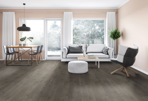msi woodhills dorn oak living room click lock, waterproof stone core/backing, scratch resistant hardwood