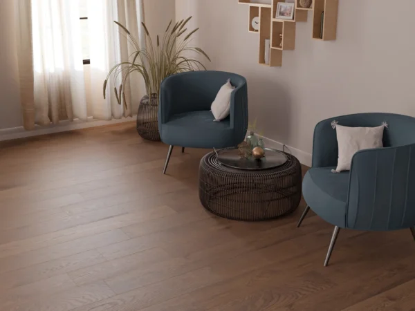 blue chairs dark brown real wood floors silvian maki hill hardwood flooring