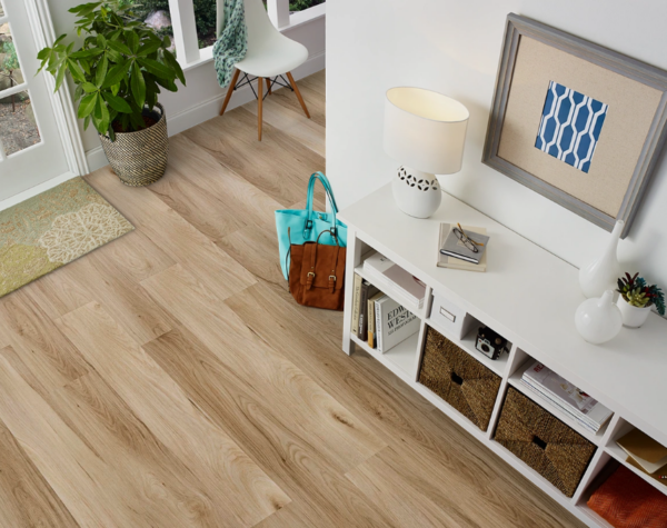 blue bag on floor regal mojave vinyl flooring