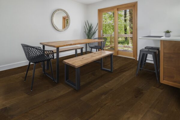 dark brown flooring modern desk dm genese forester