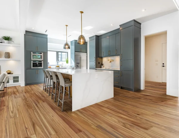 blue cabinets walnut acacia hardwood montserrat