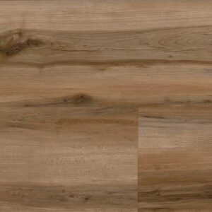 Wooden floor with light-to-medium brown planks and visible grain patterns arranged in a staggered layout.